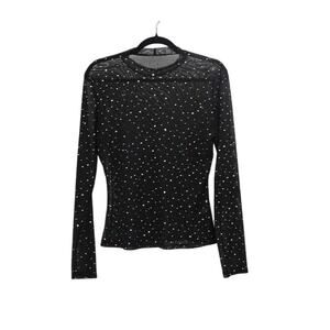 Shein Sparkly Mesh Top Size Large